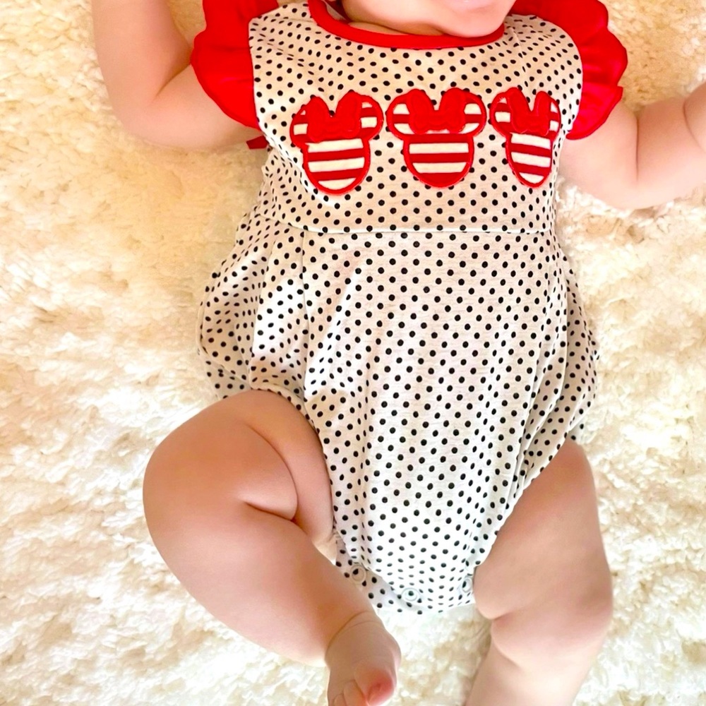 Mouse infant onesie.